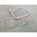 Cube shape plastic PVC pouch with clear plastic zipper for cosmetics packing